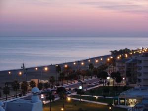Blick vom RIU Belplaya auf den Strand von Torremolinos