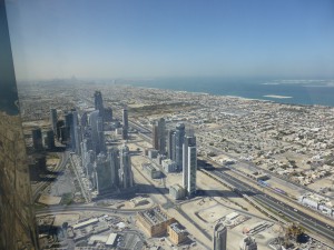 Dubai von oben, hinten mit The Palm