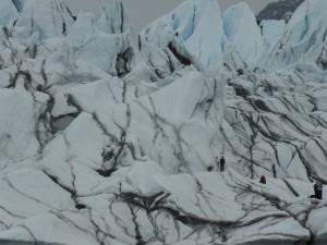 Wedding photos taken on the glacier