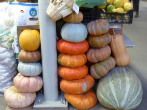 pumkins in the covered market in Riga