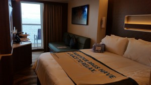 Balcony stateroom on board of the Norwegian Escape