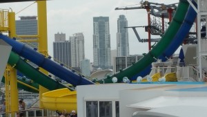 Water slides on the Norwegian Escape