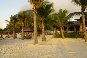 at the beach of the St. Regis Mauritius