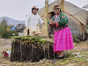 Peru, Lake Titcaca, reed house