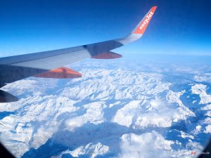 flying over the Alps